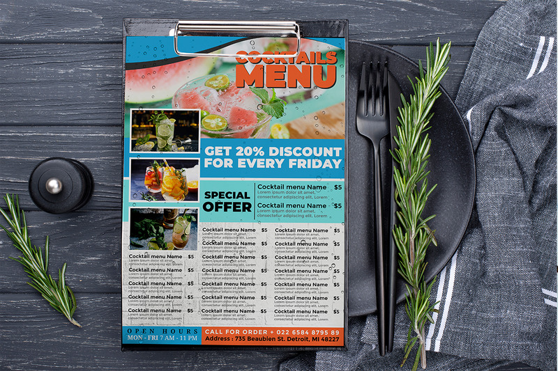 Cocktails Menu - Flyer Template #8 - Features Image 2