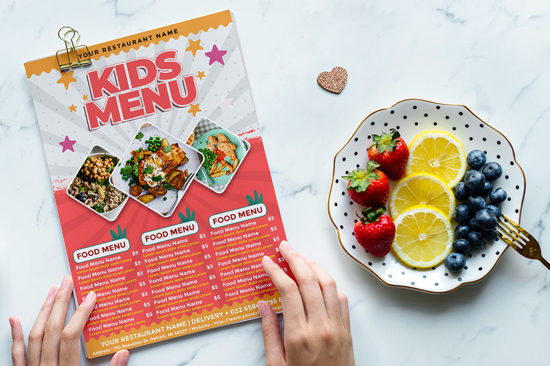 Dépliant Menu Enfants - Modèle de Flyer - Caractéristiques de l’image 1
