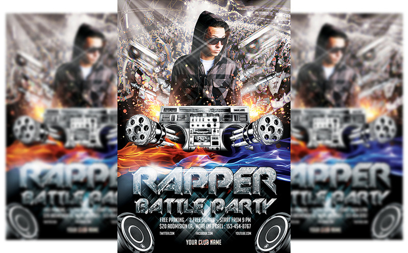 Rapper Battle Flyer Template - Features Image 1