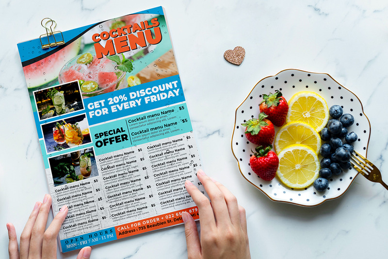Cocktails Menu - Flyer Template #8 - Features Image 1