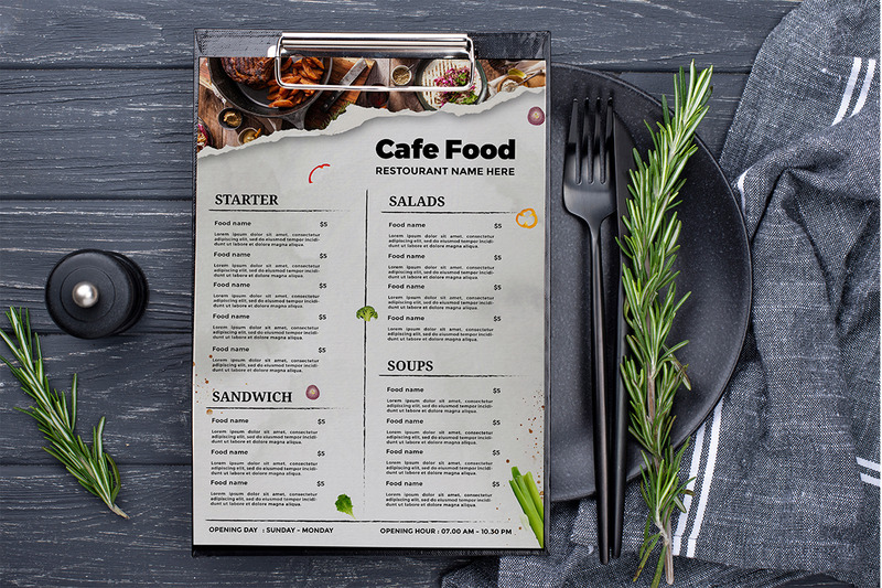 Food Menu Template - Double Side #293531 - TemplateMonster