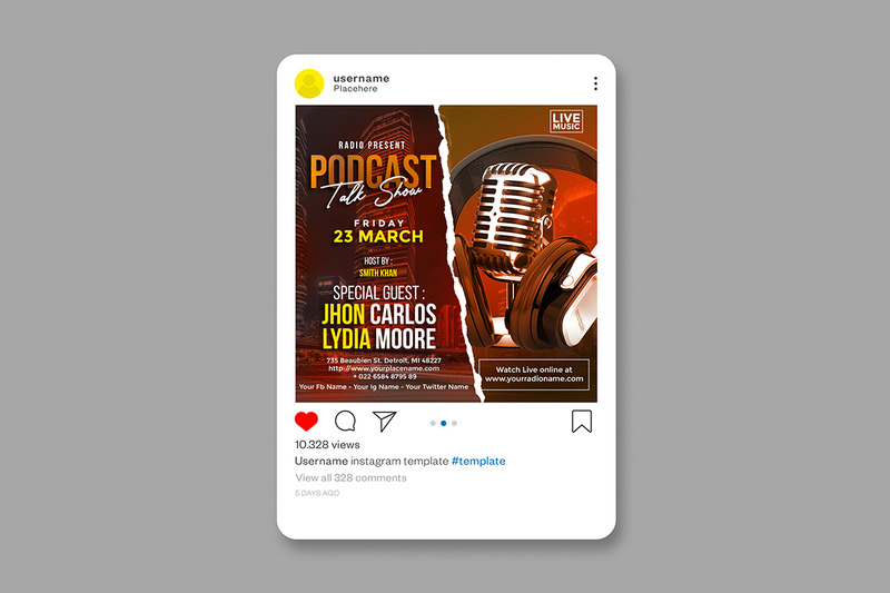 Podcast/Talkshow Flyer sablon #4 - Features Image 3