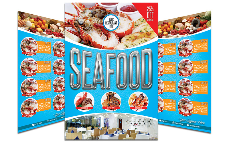 Seafood Restaurant Menu Template - Features Image 1