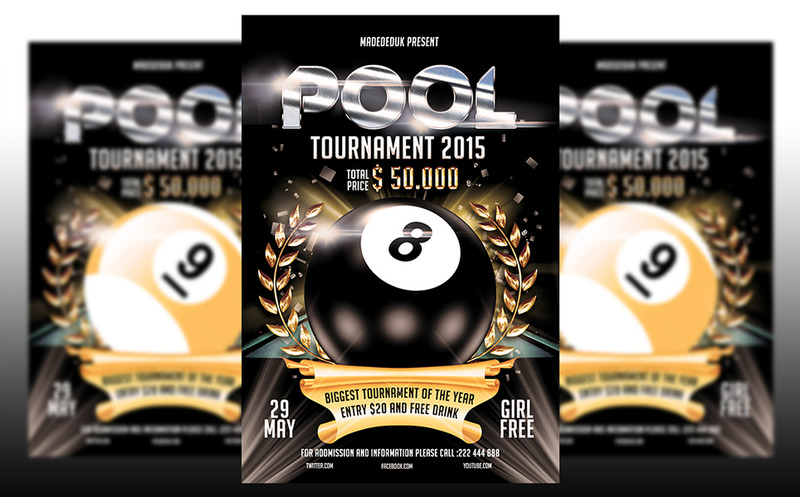 Pool Tournament - Flyer Template - Features Image 1