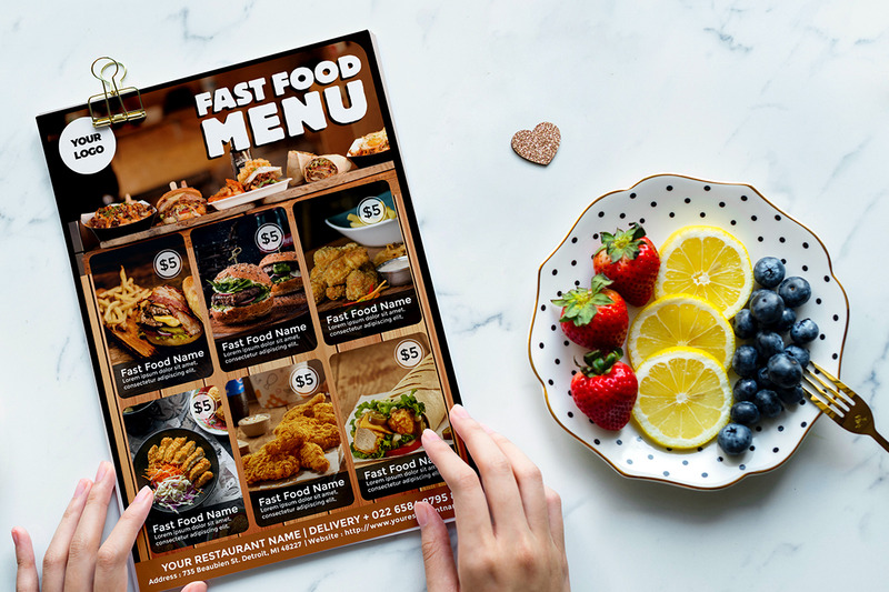 Fast Food menu - Flyer Template #2 - Features Image 1