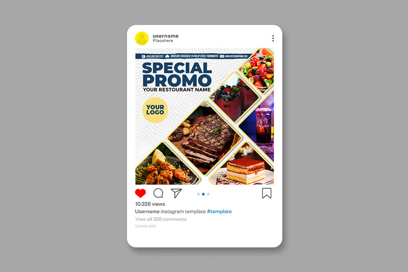 Étterem menü - Instagram sablon - Features Image 2