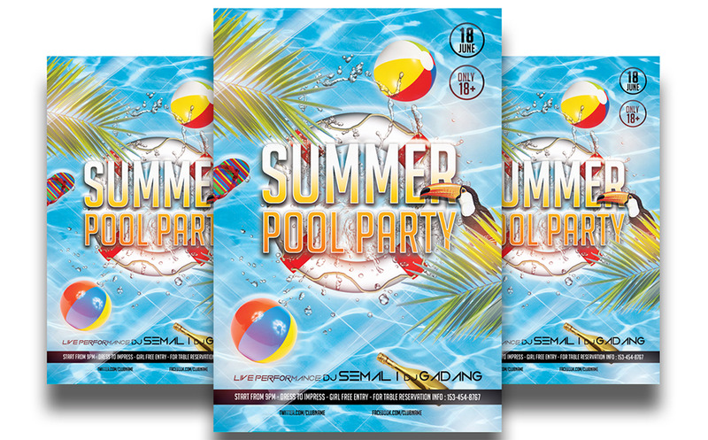Summer Pool Party Template - Features Image 1