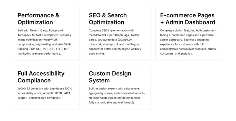NextCommerce – Премиум-шаблон электронной коммерции Next.js + Панель администратора + Figma - Features Image 2