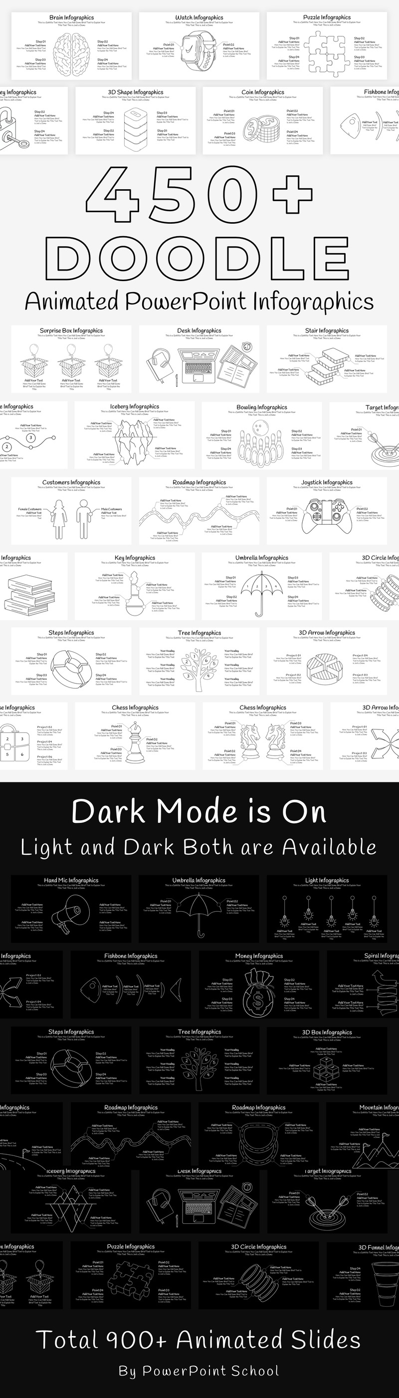 Doodle PowerPoint Infographics Template - Features Image 1