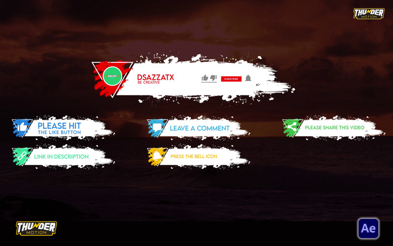 Brushy Lower Thirds & YouTube Elements - After Effects Template - Features Image 2