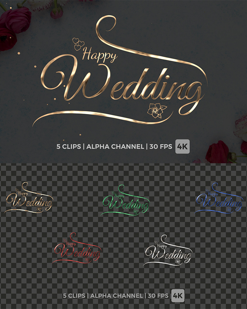 Happy Wedding Text Animation - Features Image 1
