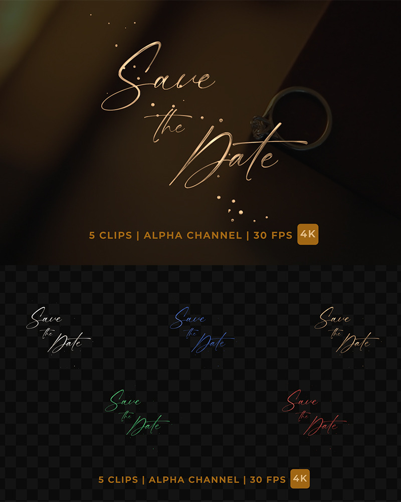 Save The Date  Elegant Text Animation - Features Image 1