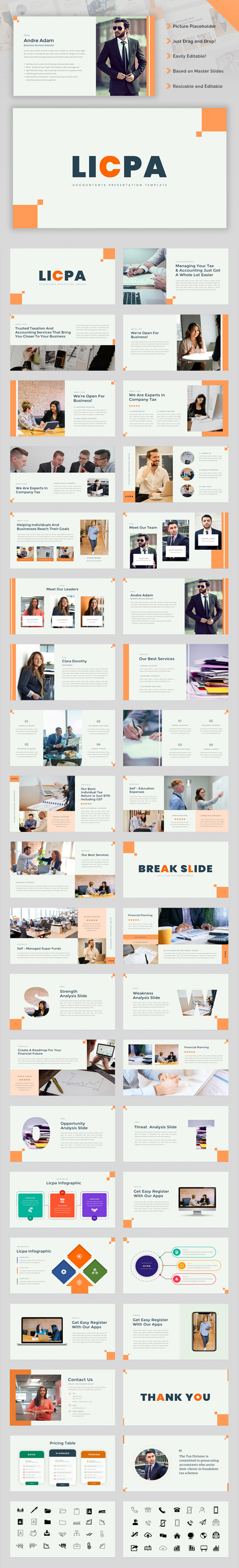 Licpa - Modello di presentazione di diapositive di Google dei contabili - Caratteristiche Immagine 1