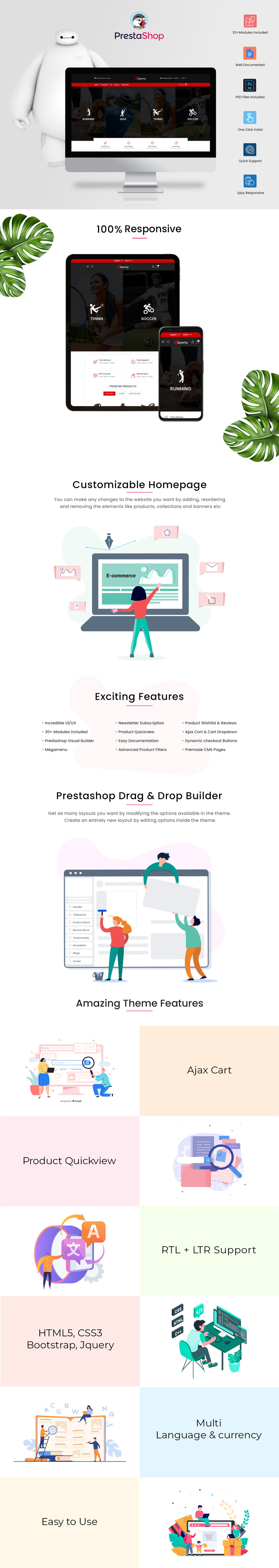 Sporty Store PrestaShop Theme - Features Image 1