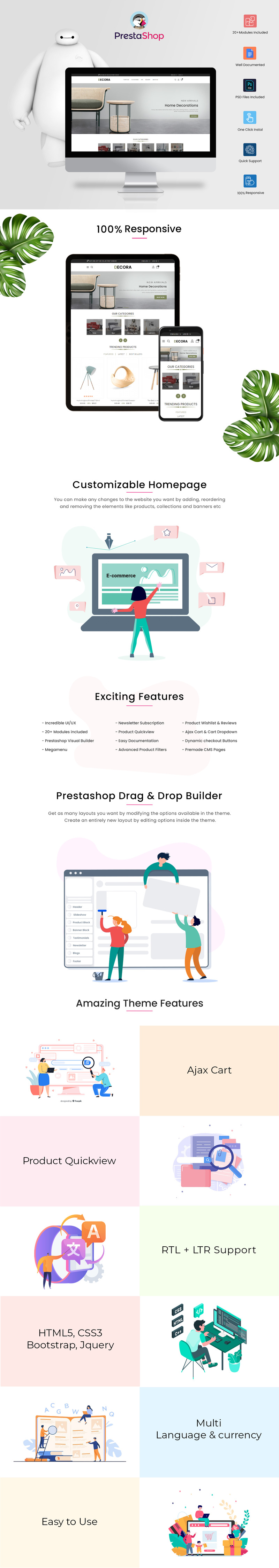 Decora Möbelhaus Prestashop Thema - Eigenschaften Bild 1