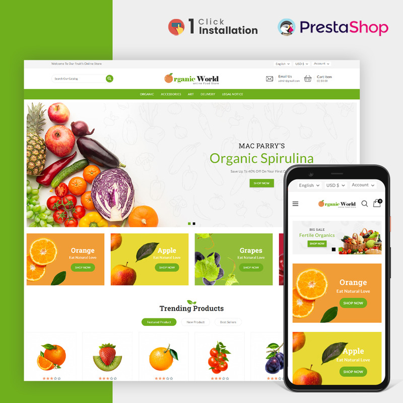 Organic Word Food & Grocery PrestaShop Theme - Features Image 1