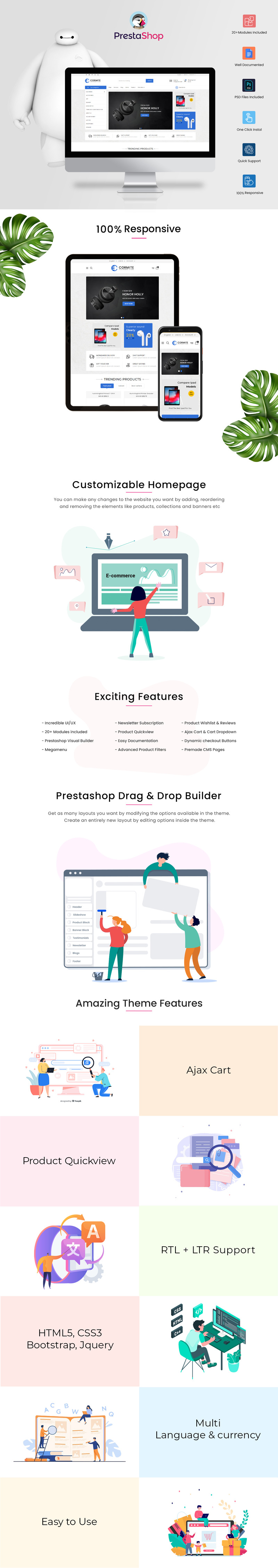Cormite Electronics Store PrestaShop-Thema - Eigenschaften Bild 1
