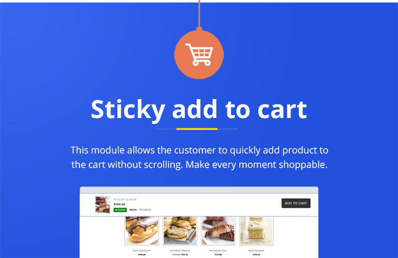 Yummy Choco - тема Prestashop для магазину тортів і хлібобулочних виробів - Features Image 6