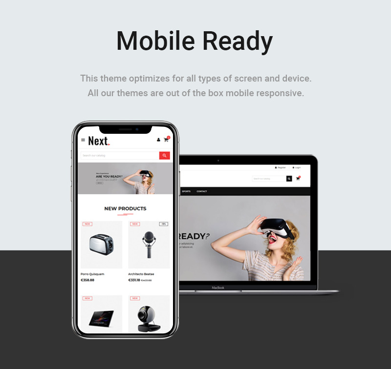 Next – Free PrestaShop Theme - Features Image 1
