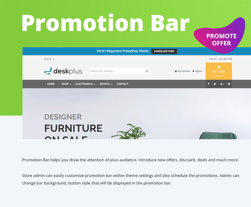DeskPlus - 多用途响应式 Prestashop 主题 - Features Image 3