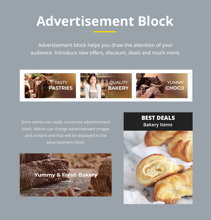 Yummy Choco - тема Prestashop для магазину тортів і хлібобулочних виробів - Features Image 3