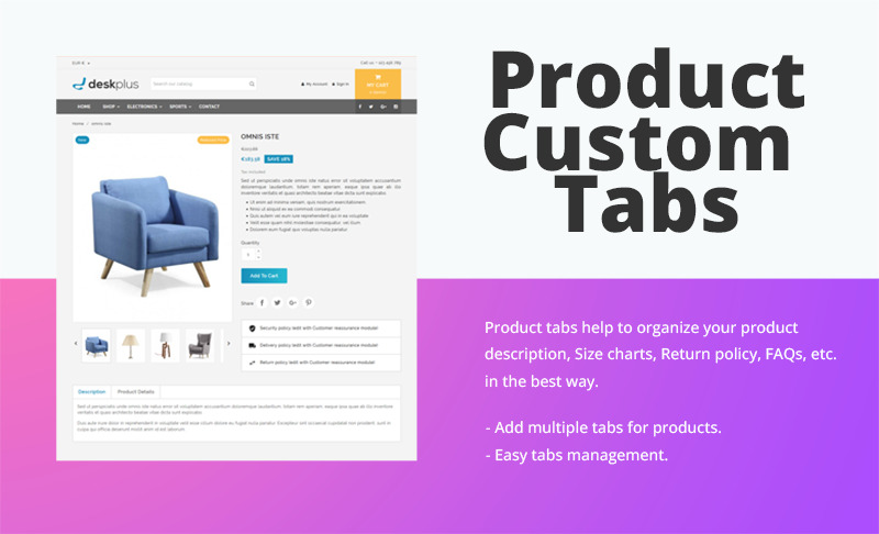 DeskPlus - 多用途响应式 Prestashop 主题 - Features Image 4