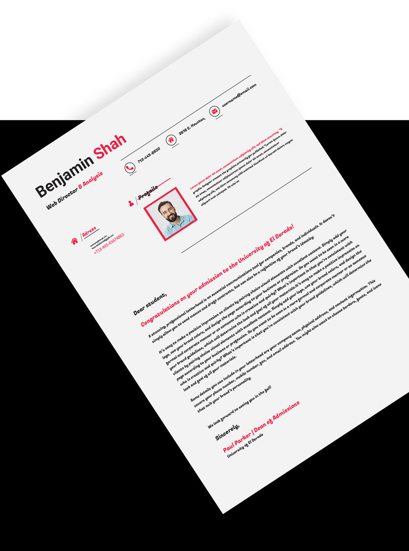 Creative CV 1 pages Resume + Cover Letter 2 Printable Resume Templates - Features Image 1