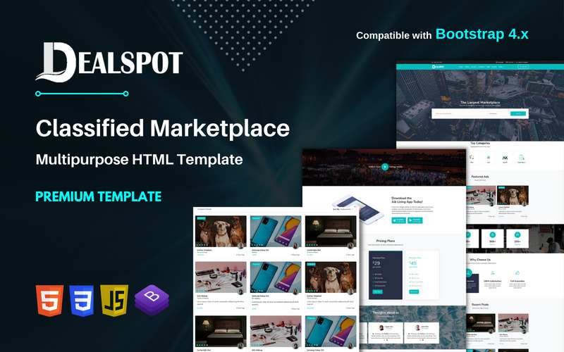 Dealspot - Classified Responsive Multipurpos HTML Marketplace Website Template - Features Image 1