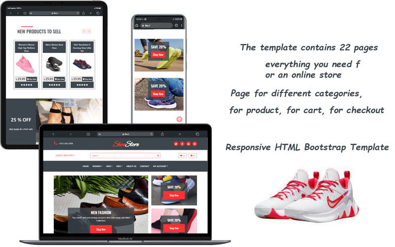 Shoe Store - Responsive HTML Bootstrap Template - Features Image 2
