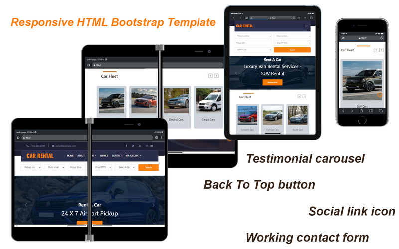 Прокат автомобілів – адаптивний HTML-шаблон Bootstrap - Features Image 3