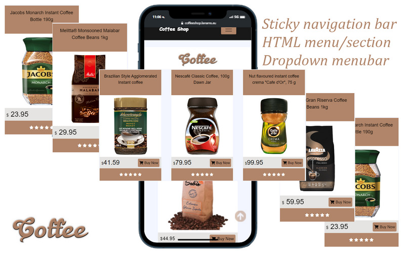 Coffee Shop - Bootstrap eCommerce Template - Features Image 2