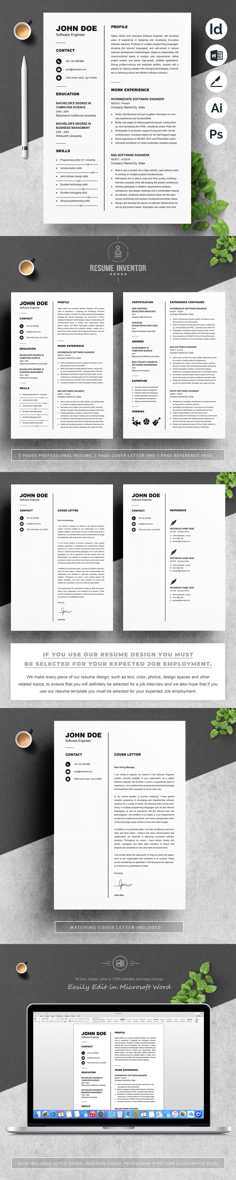 Clean And Minimal Resume Template Design - TemplateMonster