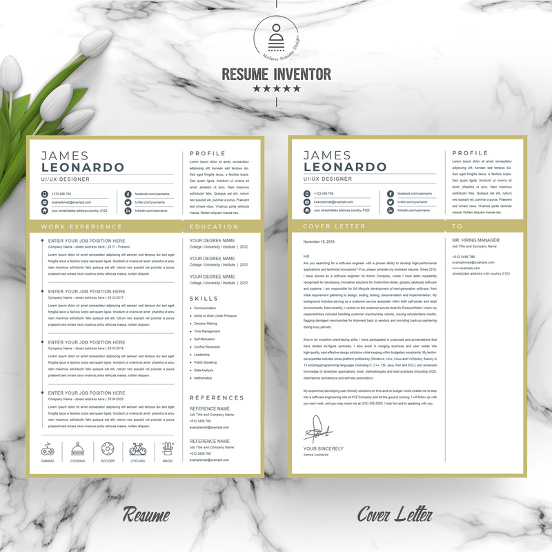 James / Profissional Printable Resume Templates - Features Image 2