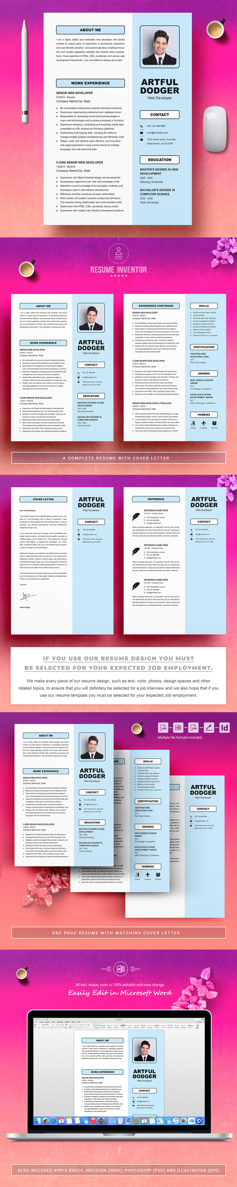 Executive CV Resume Template - Features Image 1