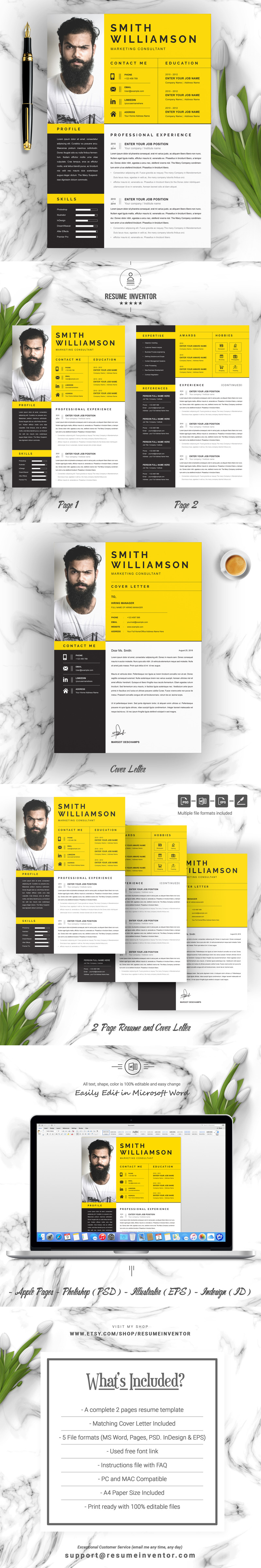 Simple and Clean Resume Template Layout - Features Image 1
