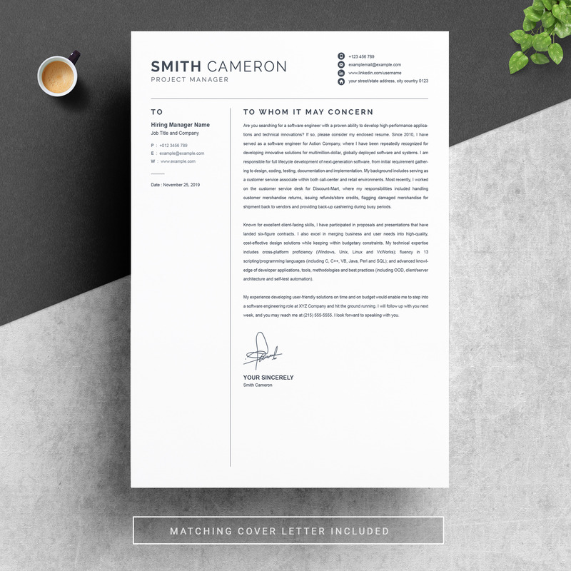 Modelli di curriculum stampabili professionali di Smith Cameron - Caratteristiche Immagine 3