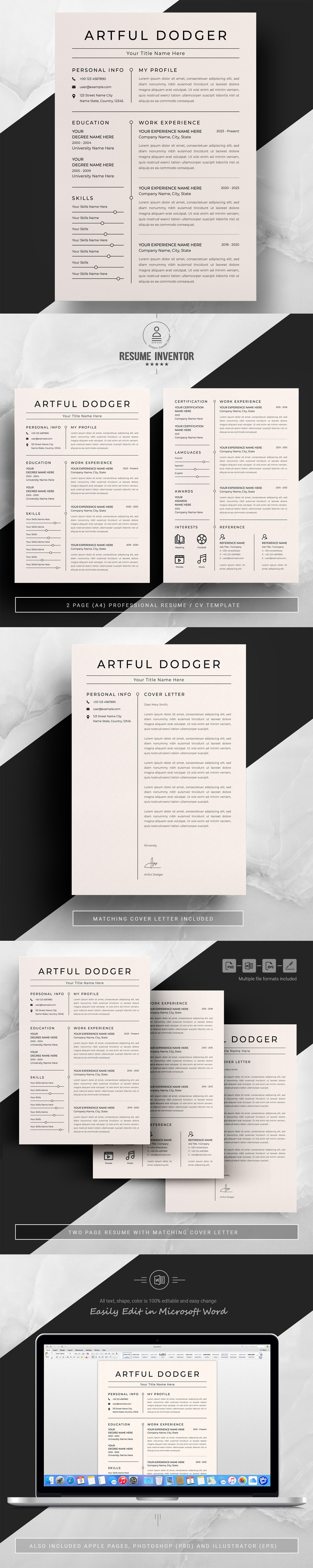 Simple & Clean Modern Resume - Features Image 1