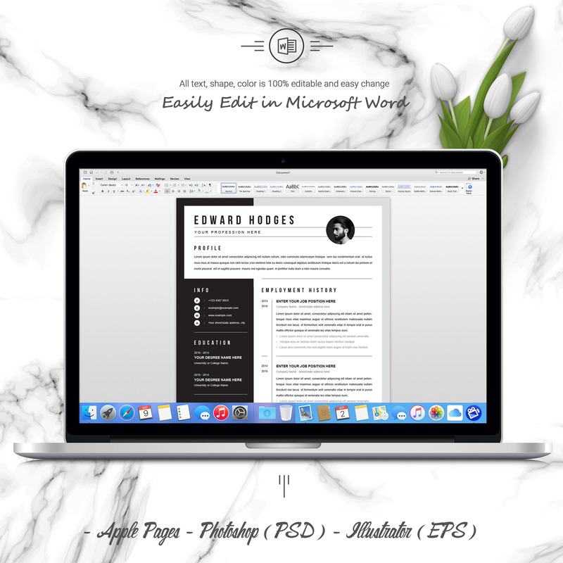 Edward / CV Template Printable Resume Templates - Features Image 5