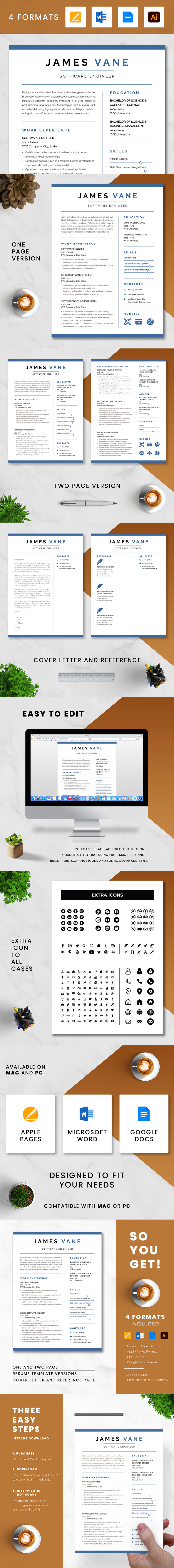 Software Engineer Resume Template Word - Features Image 1