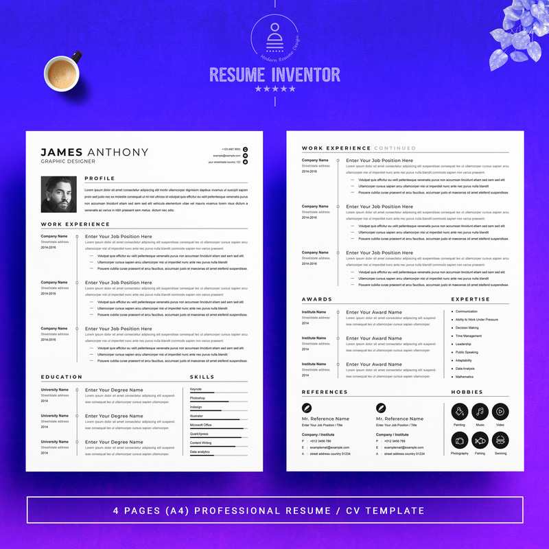 James Anthoni Yazdırılabilir Özgeçmiş Şablonları - Features Image 2