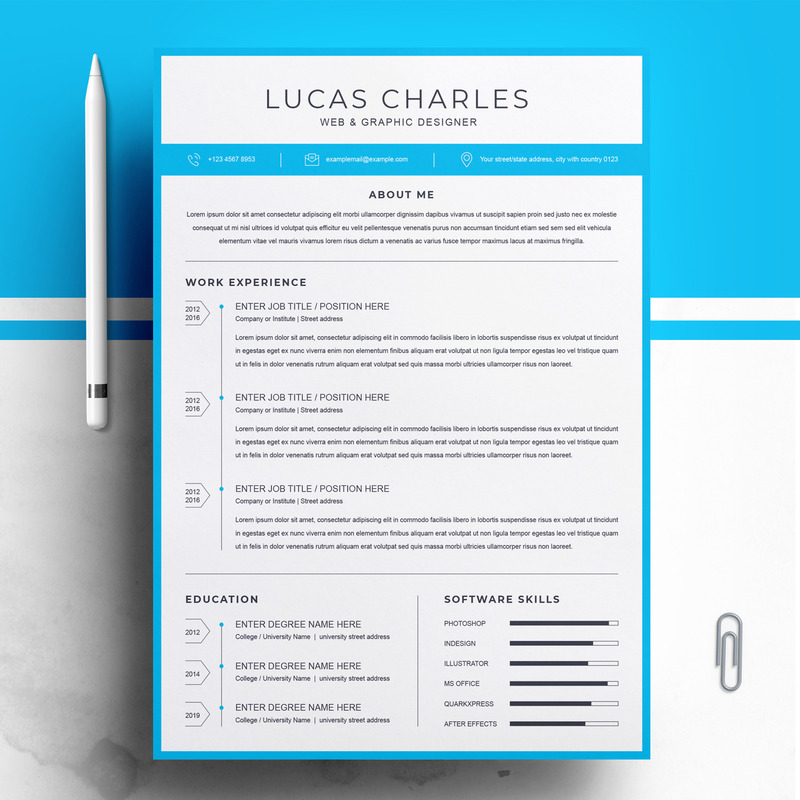 LUCAS CHARLES / Özgeçmiş Şablonu - Features Image 1