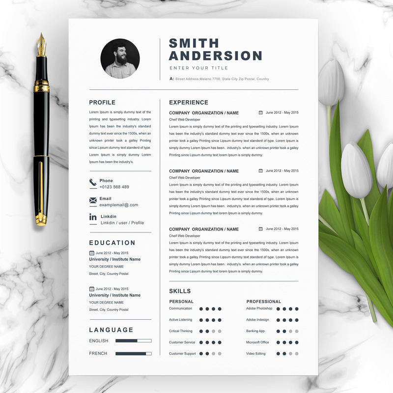 Smith Anderson / Profesyonel Özgeçmiş Şablonu - Features Image 1