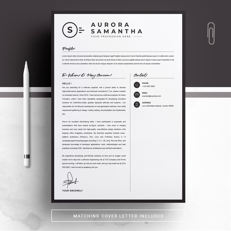 Aurora / Modello CV Modelli di curriculum stampabili - Caratteristiche Immagine 4