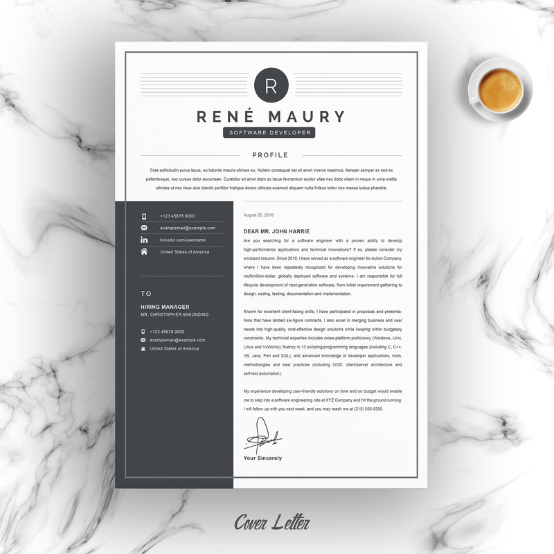 Rene / CV Template Printable Resume Templates - Features Image 3