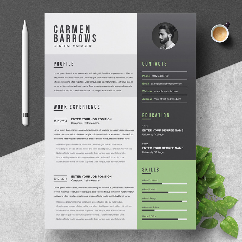 Carmen Printable Resume Templates - Features Image 1
