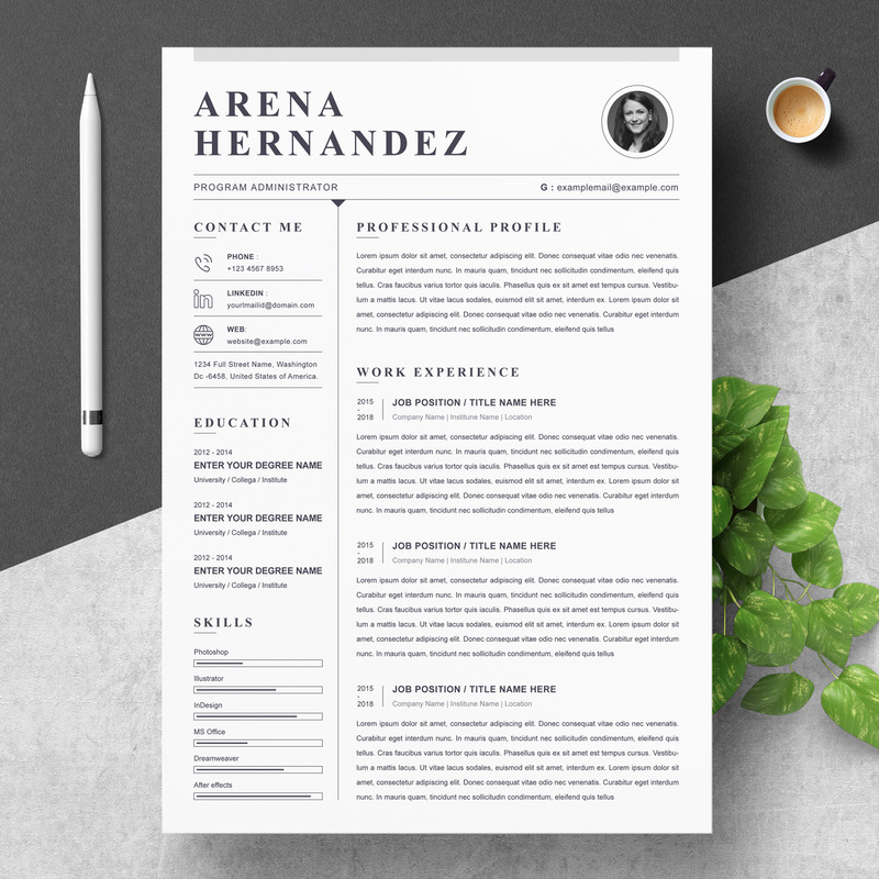 Arena / Clean Resume Template - Features Image 1