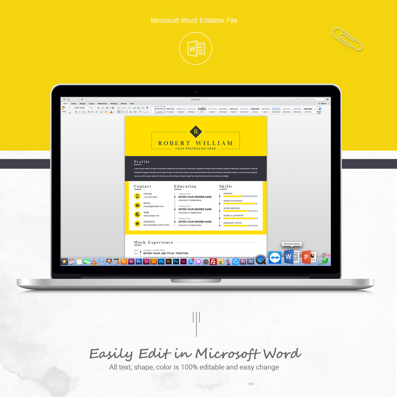 William / CV Template Printable Resume Templates - Features Image 5