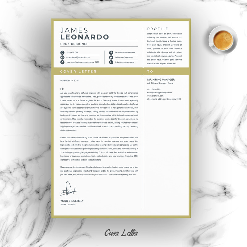 James / Profissional Printable Resume Templates - Features Image 3