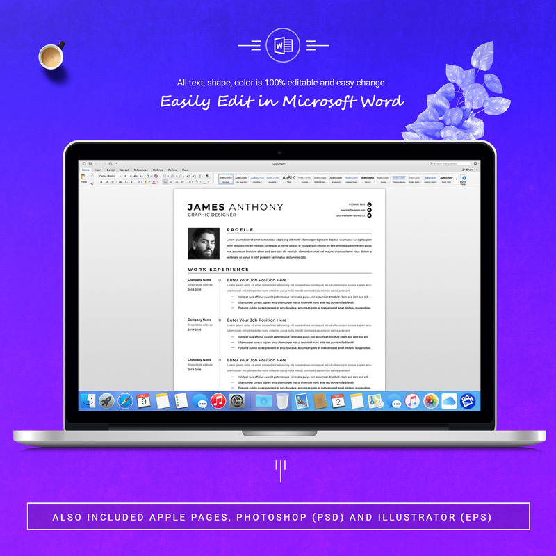 James Anthoni Yazdırılabilir Özgeçmiş Şablonları - Features Image 5