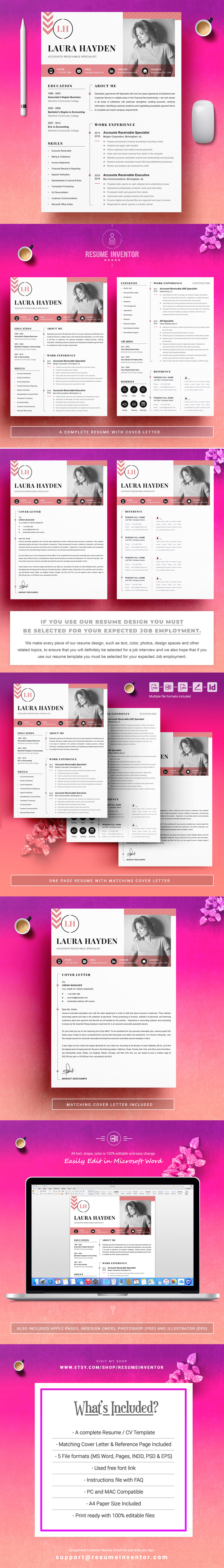 Modello di curriculum | Modello di curriculum professionale moderno e creativo per Word - Caratteristiche Immagine 1